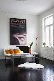 French By Design Black And White Apartment White Apartment Black Wood Floors Living Room Wood Floor