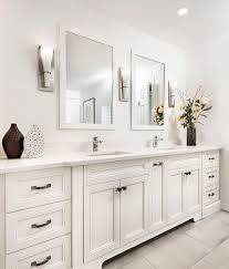 Note how the mirror extends below the floating vanity, adding to the expansive feel of the room. Rock Your Reno With These 11 Bathroom Mirror Ideas