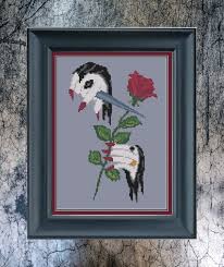 Ne vous torturez pas Morticia Addams Rose gothique point de croix famille  Addams grille PDF Idéal pour toile daraignée aida sorcière au point  gothique - Etsy France