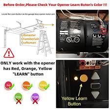Press and hold the program button until an led light goes on. Buy Garage Door Remote Compatible Yellow Red Orange Learn Button Opener Chamberlain Liftmaster Craftsman Linear Etc With 310 315 390mhz Easy Programming Online In Indonesia B086vwj8d9