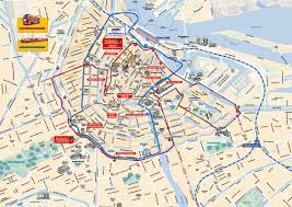 Mapa turístico de amsterdam con los puntos de interés. Amsterdam Mapa Turistico Turismo Mapa De Amsterdam Paises Bajos
