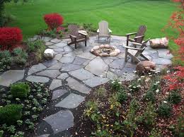 This patio, designed by hively landscapes, was designed with room for a fire pit, lounge area, hot tub and grill station—perfect for outdoor entertaining. Flagstone Patio And Fire Pit Houzz