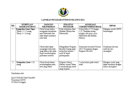 Kalimat ini berasal dari sumber eksternal dan mungkin tidak akurat. Laporan Program Intervensi Linus 2014