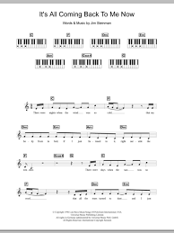 Fmaj7 gsus4 that it's all coming back to me. It S All Coming Back To Me Now Sheet Music Celine Dion Piano Chords Lyrics