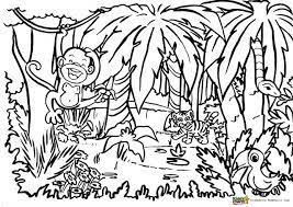 Free printable jungle animal coloring pages. Jungle Coloring For Adults And Kids Kiddycharts Coloring