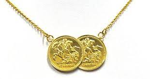 9ct Gold Double Coin Necklace 18 In English Heritage Jewellery Company Http Www Amazon Co Uk Dp B00nhksqq0 Ref Cm Sw R Pi Dp Yo Coin Necklace Necklace Gold