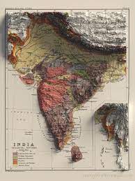 Topographic Map Of Indian Subcontinent 1893 Geologic Map Of India | India Map, Map, India World Map