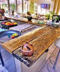 Comptoir De Cuisine En Bois Rustique Outdoor Kitchen Countertops Wood Countertops Kitchen Kitchen Countertops