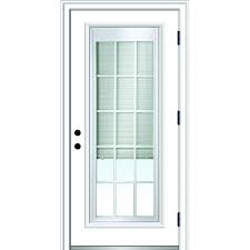 Safety chain, storm door hardware kit and entrance & deadbolt combo lockset. National Door Company Zz364946l Smooth Primed Left Hand Outswing Prehung Front Door Full Lite Internal Blinds And Grilles 32 X 80 Fiberglass Amazon Com Industrial Scientific