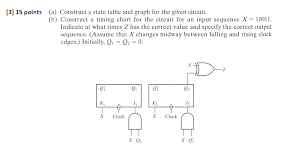 solved 3 15 points a construct a state table and grap