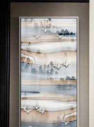 新中式禅意水墨山水树林玄关背景墙装饰画 art pictures modern painting painting