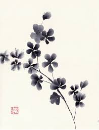 Black And White Watercolor Tattoo Original Black And White Watercolor Painting Of By 3katdesign Pintura Japonesa Watercolor Tattoo Flower Black Watercolor Tattoo Watercolor Flowers