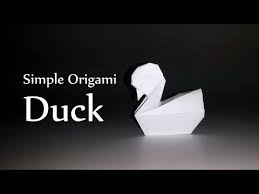 How To Make A Simple Origami Duck Youtube Origami Easy Origami Duck Origami