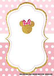 Free Minnie Mouse Pink And Gold Invitation Templates Minnie Mouse Invitations Minnie Mouse Birthday Invitations Pink And Gold Invitations