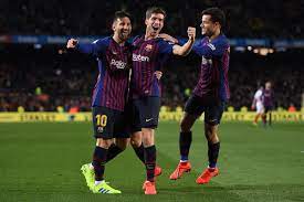 Barcelona have the chance to pick up their first piece of silverware this season as they face athletic bilbao in the copa del rey final now.start time. Barcelona 6 1 Sevilla Agg 6 3 Holders Into Copa Del Rey Semi Finals Barca Blaugranes