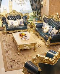 Palatial golden champagne sofa from our european hand painted furniture collection. Wholesale European Royal Palace Luxury Top Quality Golden Colour Leather Sofa Set Living Room Furniture Living Room Sofas Aliexpress