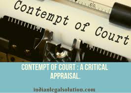 The contempt of courts act, 1971 defines criminal contempt under section 2(c). Contempt Of Court A Critical Appraisal Indian Legal Solution