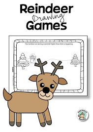 Reindeer Drawing Games Christmas Art Activity Reindeer Drawing Art Activities Christmas Art