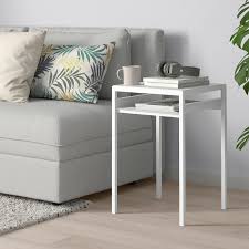 Glam up your living room with this blaze side table from tov furniture. Nyboda Side Table W Reversible Table Top Light Grey Concrete Effect White Ikea