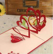 Homemade pop up greeting card. Show Your Love To Her Or Him Creative Handmade Pop Up Greeting Cards Gifts Cards Valentine S Cards Handmade Greeting Cards Handmade Handmade Birthday Cards