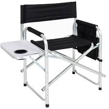 Aluminum Folding Chair Seat Camping W Table Director Bcp Tray Cup Holder Black Picnic Chairs Camping Chairs Camping Chair