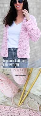 I've finally completed my first hand knit sweater!! Cotton Candy Easy Knit Cardigan Pattern Mama In A Stitch