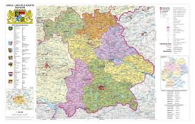 Bayern Politisch Mit Postleitzahlen Wandkarte Laminiert Freytag Berndt Reisebuchhandlung