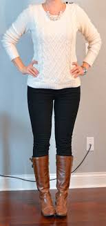 Black Jeans And Brown Boots Fall Winter 2012 2013 Casual Winter Outfits Sweaters And Jeans Jeans Outfit Casual