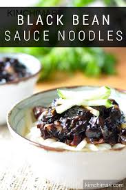 Jajangmyeon Noodles In Black Bean Sauce Recipe Black Bean Sauce Chinese Noodle Dishes Noodle Dishes