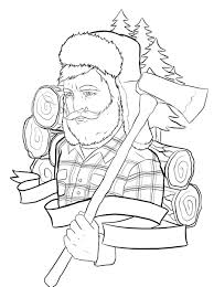 Lumberjack Tattoo Outline Tattoo Outline Outline Art Lumberjack