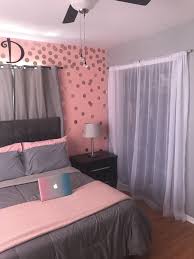Grey and pink bedroom ideas pinterest. Coral And Gray Bedroom Makeover Colors Are Behr Flannel Gray And Pink Mimosa Room Inspiration Bedroom Room Decor Bedroom Dorm Room Decor