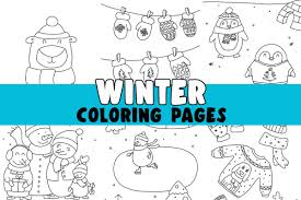 M is for monkey coloring page. Winter Coloring Pages Free Printables The Best Ideas For Kids