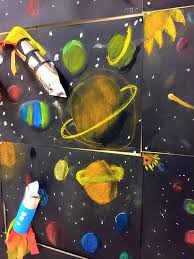 Pin By Eeva Pappila On Kuvis Askartelu Talvi Art For Kids Space Art Art Therapy Activities
