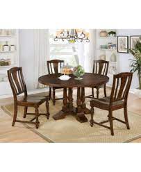 Weln Dining Chair Set Of 2 Quick Ship Brown Round Dining Table Sets Round Dining Room Round Dining Table