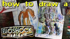 How To Draw A Big Daddy From Bioshock - Youtube