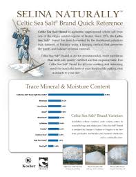 We are the global experts and have built the scientific foundation. Fillable Online Celtic Sea Salt Brand Quick Reference Fax Email Print Pdffiller
