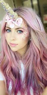 Hair Accessory Costume Cute Pastel Glitter Pastel Hair Pink Hair Long Hair Unicorn Halloween Unicorn Halloween Unicorn Makeup Unicorn Costume