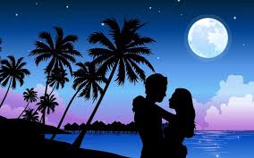 Only the best hd background pictures. Romantic Paradise Paradise Romantic Full Moon Island Couple Palm Trees Hd Wallpaper Peakpx
