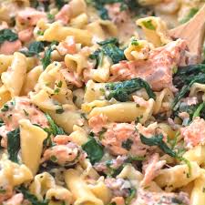 Easy Salmon Pasta With Spinach Video Salmon Recipes Dinner Recipes Easy Pasta Dinner