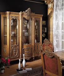 Italian Furniture Style Veronica Showcase 3 Door Made Of Mahogany Wood Luxury Italian Furniture Furniture Kitchen Dinette Sets