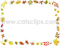 Wedding invitation with green leaves border. Fall Colored Leaves Border