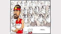It starts from the first time he approaches the ball and continues every time he gets it. Mark Knight Cartoons 4 English Knight Racism Marks