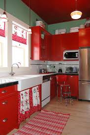 red in the kitchen retro kitchen