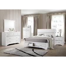 Alessandra Platform Bedroom Set White Bedroom Set White Bedroom Furniture Bedroom Sets Queen