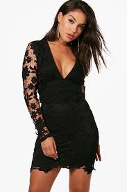 Lace Open Back Detail Bodycon Dress Boohoo Uk Bodycon Dress Bodycon Fashion Dresses
