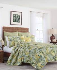 Sunstyle home quilt set queen olive green lightweight bedspread soft reversible coverlet for all season 3pcs army green diamond quilted bedding sets (1 quilt 2 pillow shams)(90x96) 4.6 out of 5 stars 957. Queen Quilt Set Bedding Tommy Bahama Blue Green Tropical Cotton Coverlet S Quilts Bedspreads Coverlets Home Garden