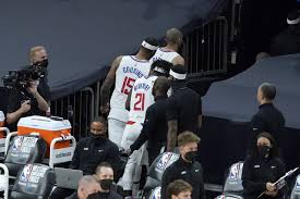 New clippers center demarcus cousins celebrates after scoring during the first half of tuesday night's game against the portland trail blazers at staples center. Gjqxyvyqsejwnm