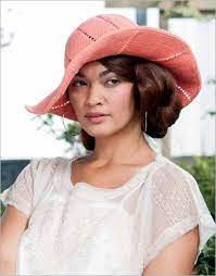 Sturdy Cotton Yarn And Hidden Wire Supports Give Spiraling Eyelets And A Dramatic Shapeable Brim Clean Definition Hat Knitting Patterns Knitted Hats Swirl Hat