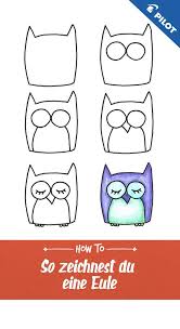 How To Eule Schritt Fur Schritt Anleitung Anleitung Eule Fur Schritt Christmas Drawings For Kids Art Drawings For Kids Easy Drawings For Kids