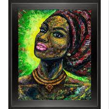ArtistBe Arabic Woody by Larisa Lavrova Studio Black Wood Angle Framed  People Oil Painting Art Print 10.5 in. x 12.5 in.  2L4473L358488X10-FR-BW2072738X10